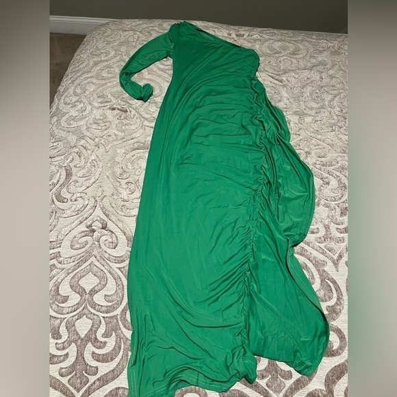 One Shoulder Ruches Asymmetrical Maxi Dress | Size S | NWOT - Picture 6 of 7